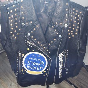Grafitti leather jacket